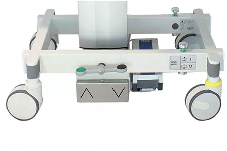 4 robuste Doppelrollen auf medizinischem Positionierungsstuhl