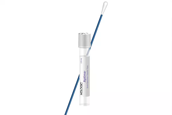 Swab Specimen Collection Kit auf weißem Hintergrund