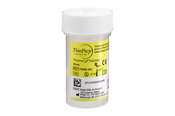 ThinPrep PreservCyt Lösung auf weißem Hintergrund